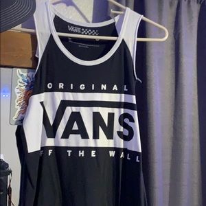Black and white vans muscle tank top